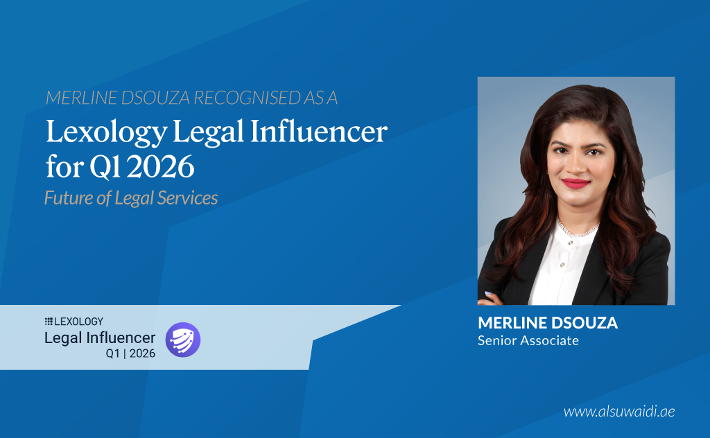 Merline Dsouza recognised as a Lexology Legal Influencer for Q1 2026 in the Future of Legal Services category.